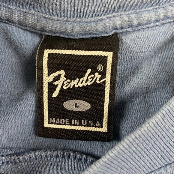 Vintage 90s Fender Guitars T Shirt Mens Medium Single Stitch Double Sided USA - Picture 6 of 10